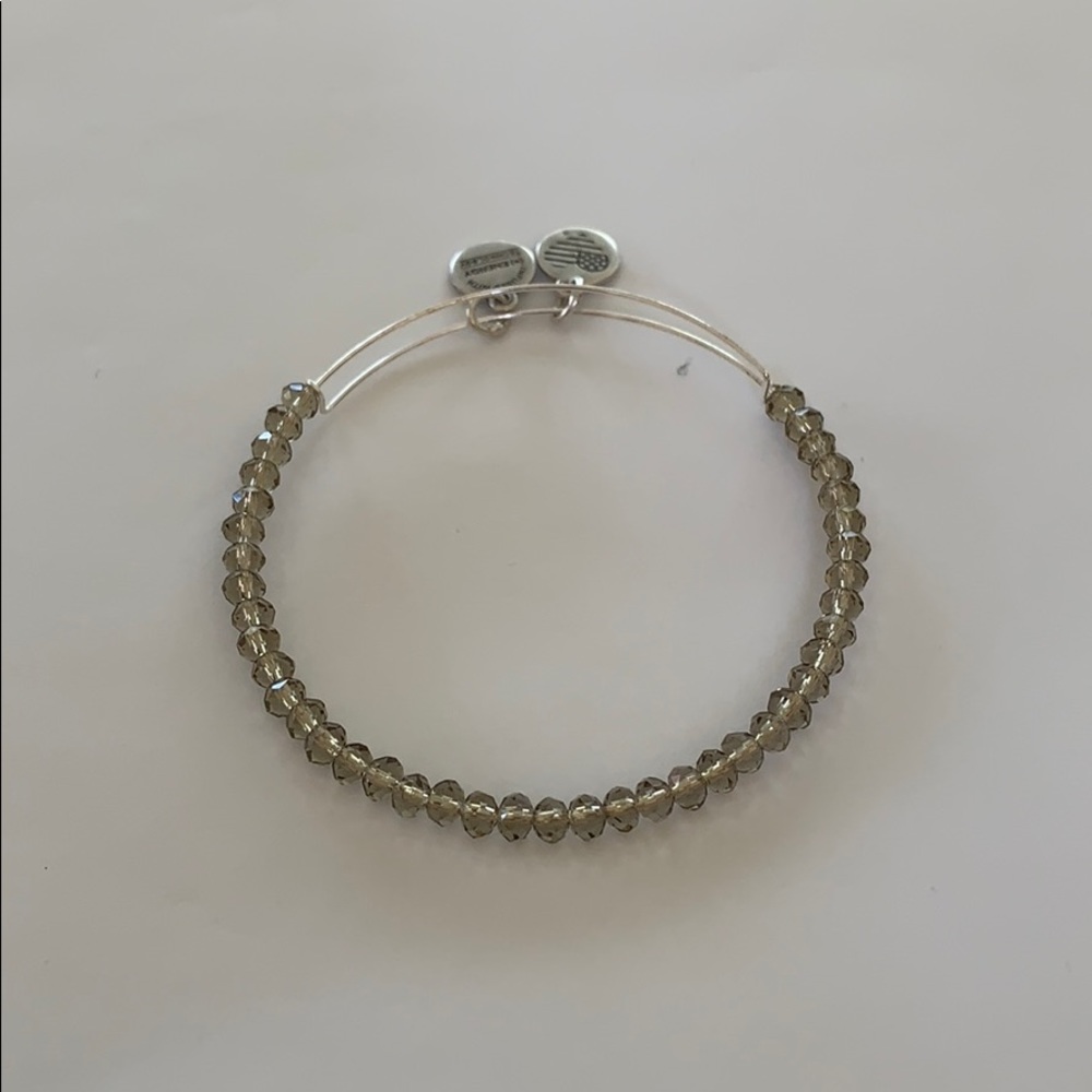 Alex and Ani Rock Candy Bangle Grey Beaded